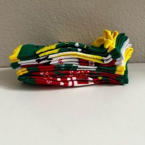 6 Pairs of socks from the movie “Elf” Shoe size 5 to 8